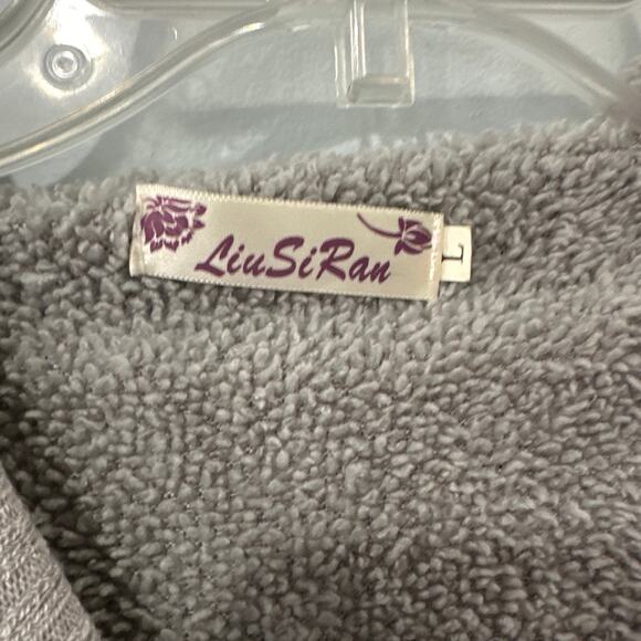 LiuSiRan fleece lined cardigan size Large - Picture 2 of 5